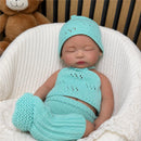 Reborn Baby Doll Baby Reborn Full Silicone 16 Inches, Closed Eyes, No Hair, Chloe Image 2