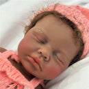 Reborn Baby Doll - Full Silicone Body & Curly Brown Hair Rooted, Sarah Image 4