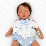 Reborn Baby Doll - White Vinyl & Rooted Light Brown Hair, Mini_ Image 1
