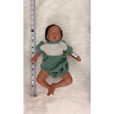 Reborn Baby Doll - White Vinyl & Rooted Light Brown Hair, Mini_ Image 2