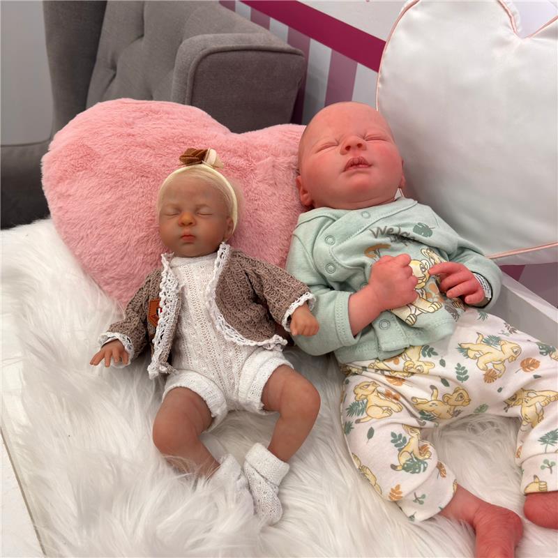 Reborn Baby Doll - Mini White Vinyl & Rooted Hair Image 4