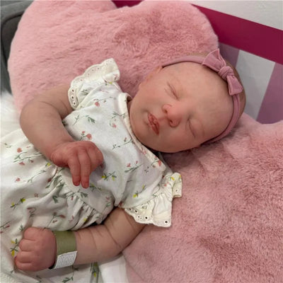 Reborn Baby Doll - White Vinyl, Alexa Asleep Image 1