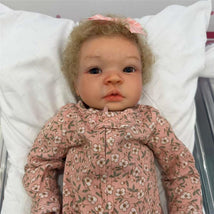 Reborn Baby Doll - White Vinyl & Curly Hair, Shyann Image 1