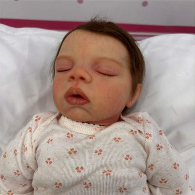 Reborn Baby Doll - White Vinyl, Joanna Sleeping Image 1
