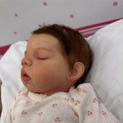 Reborn Baby Doll - White Vinyl, Joanna Sleeping Image 2