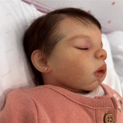 Reborn Baby Doll - White Vinyl, Megan Sleeping Image 1