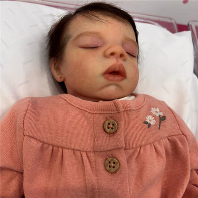 Reborn Baby Doll - White Vinyl, Megan Sleeping Image 2
