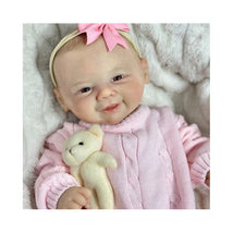 Reborn Baby Doll - White Vinyl, Painted Hair, Open Eyes – Eva  Image 1