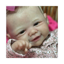 Reborn Baby Doll - White Vinyl, Painted Hair, Open Eyes – Eva  Image 4