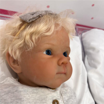 Reborn Baby Doll - White Vinyl & Rooted Blonde Hair, Shyann Image 1