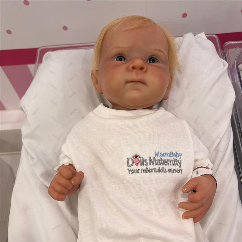 Reborn Baby Doll - White Vinyl Rooted Hair & Blue Eyes, Bettie Image 2
