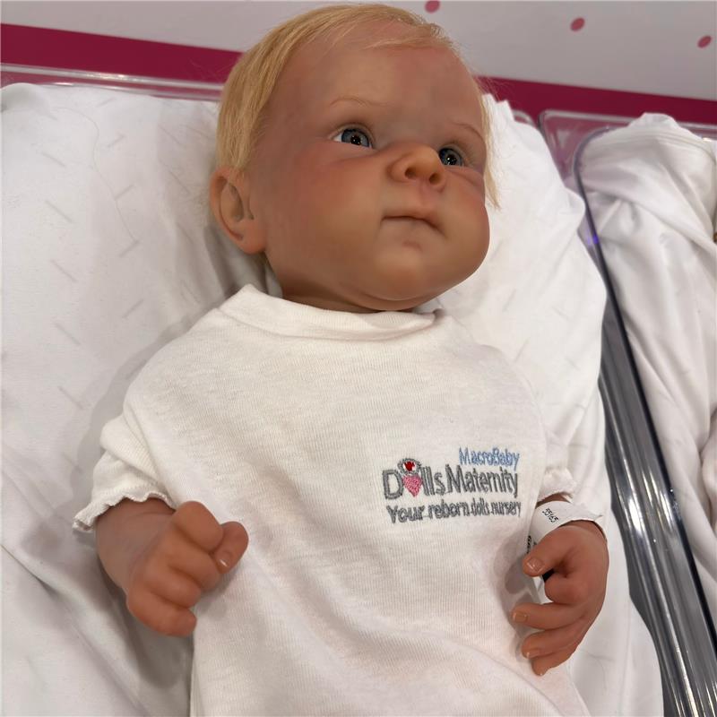 Reborn Baby Doll - White Vinyl Rooted Hair & Blue Eyes, Bettie Image 3