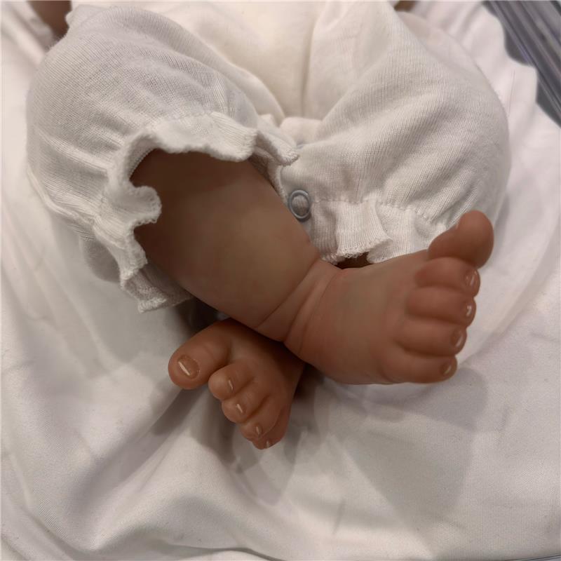 Reborn Baby Doll - White Vinyl Rooted Hair & Blue Eyes, Bettie Image 5