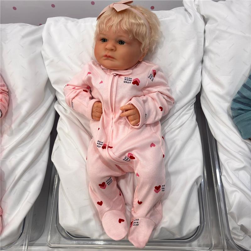 Reborn Baby Doll - White Vinyl, Tiara Image 5