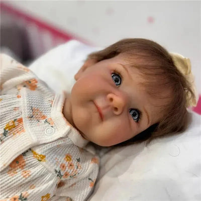 Reborn Baby Doll - White Vinyl & Blue Eyes, Bettie Image 1