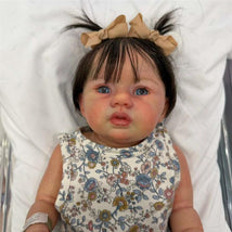 Reborn Baby Doll - White Vinyl & Brown Hair, Abigail Image 1