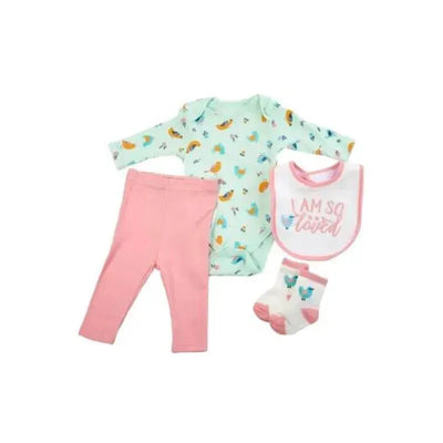 Rene Rofe - 4Pk Baby Girl Bird Bodysuit & Pants Set Image 1