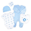 Rose Textile - 5Pk Baby Boys Lion Velour Set Image 1