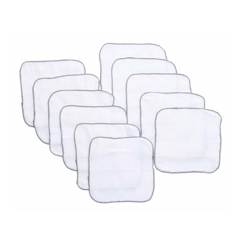 Rose Textiles - 10Pk Baby Washcloth Grey Image 2