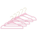 Rose Textiles 10Pk Hangers With Gold Hook, Pink Image 1
