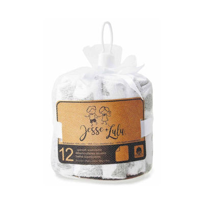 Rose Textiles - 12Pk Sky Theme Washcloth Grey Image 1