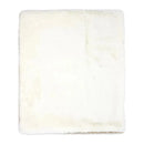 Rose Textiles - 2 Layer Faux Fur Plush Blanket,- Ivory/Tan Image 3