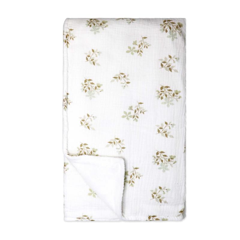 Rose Textiles - 2 Layer Muslin Blanket Tan Folliage Image 1