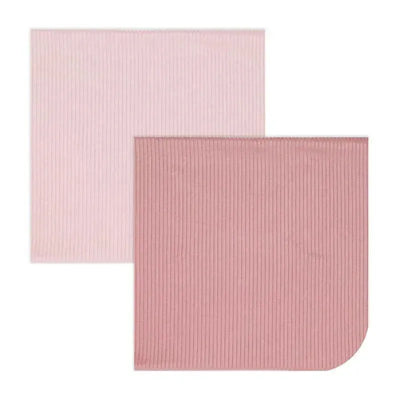 Rose Textiles - 2-Pack Rib Knit Baby Wrap Swaddles, Pink Image 1