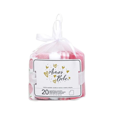 Rose Textiles - 20Pk Washcloth Set Coral Peaches Image 1