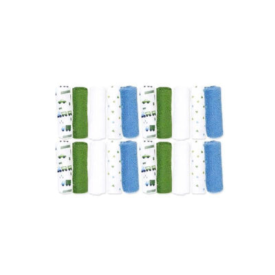Rose Textiles - 20Pk Washcloth Set, Green Traffic Image 2