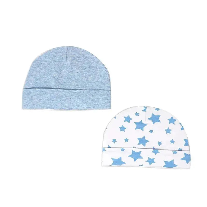 Rose Textiles - 2Pk Baby Boy Heather Blue Hat Image 2
