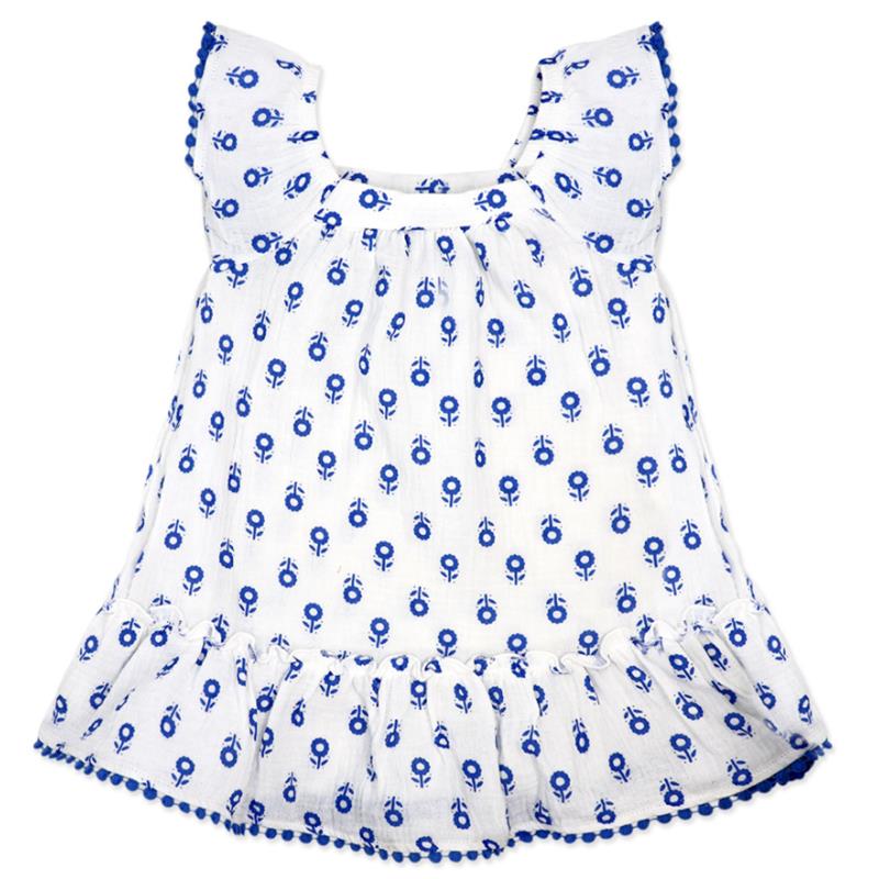 Rose Textiles - 2Pk Baby Girls Dress Set, Blue Floral  Image 3
