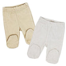 Rose Textiles 2Pk Naturelle Footed Pant Set, Beige Image 1