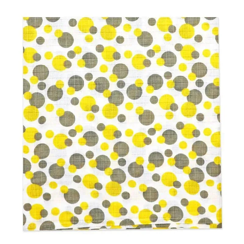 Rose Textiles - 3 Pack Muslin Swaddle Blanket, Elephant Yellow Image 6
