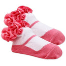 Rose Textiles 3 Pairs Grosgrain Ruffle Crew Sock, Pink, 0/6M Image 5