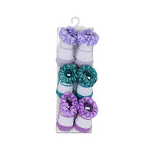 Rose Textiles 3 Pairs Grosgrain Ruffle Crew Sock, Purple, 0/6M Image 2