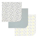 Rose Textiles - 3 Pk Knit Swaddles, Grey Abc's Image 3