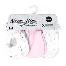 Rose Textiles - 3Pk Baby Girl Pink Elephant Mitt Image 1