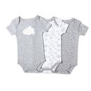 Rose Textiles - 3Pk Baby Neutral Heather Bodysuit, Cloud Image 1