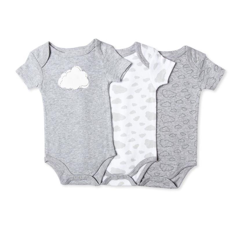 Rose Textiles - 3Pk Baby Neutral Heather Bodysuit, Cloud Image 1
