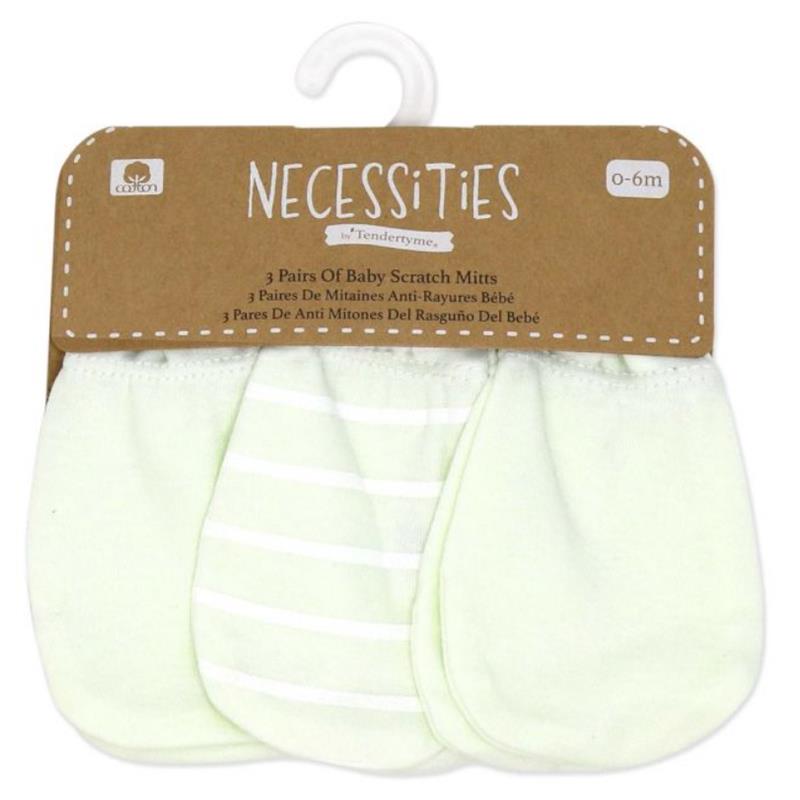 Rose Textiles 3Pk Mitts Green, 0/6M Image 2