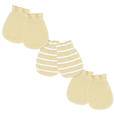 Rose Textiles 3Pk Mitts Tan, 0/6M Image 1