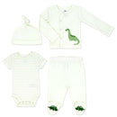 Rose Textiles - 4Pk Baby Neutral Take Me Home Set Green Dino Image 1