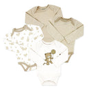 Rose Textiles 4Pk Naturelle Long Sleeve Bodysuit, Beige  Image 1