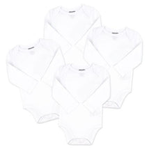 Rose Textiles 4Pk Naturelle Long Sleeve Bodysuit, White Image 1