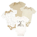 Rose Textiles 4Pk Naturelle Short Sleeve Bodysuit Beige Image 1