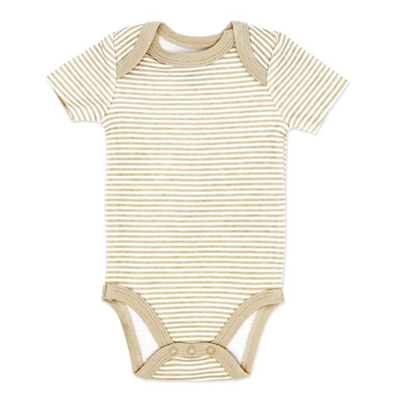 Rose Textiles 4Pk Naturelle Short Sleeve Bodysuit Beige Image 3