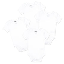 Rose Textiles 4Pk Naturelle Short Sleeve Bodysuit, White Image 1