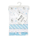 Rose Textiles - 4Pk Receiving Blanket, Blue Elephant & Balloon Image 2