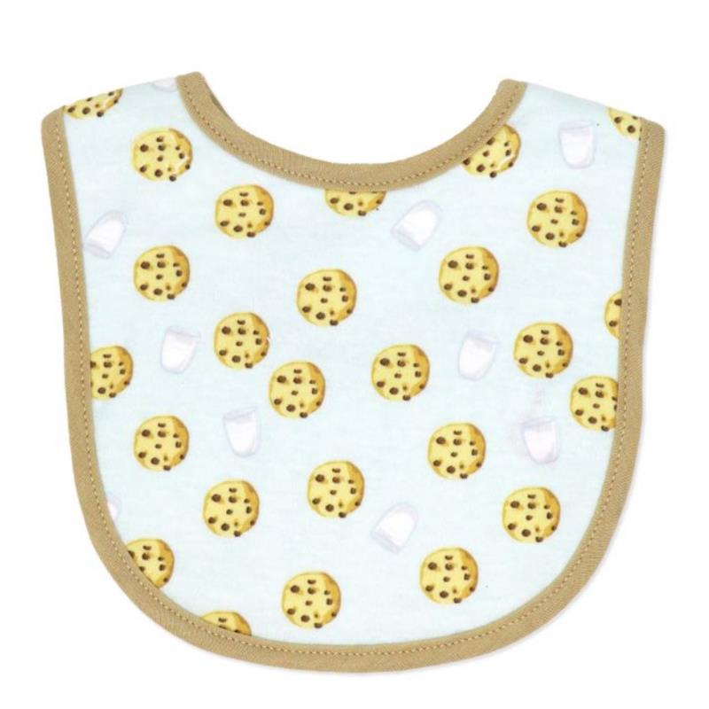 Rose Textiles 4Pk Scoop Bib Set, Tan Milk & Cookies Image 4